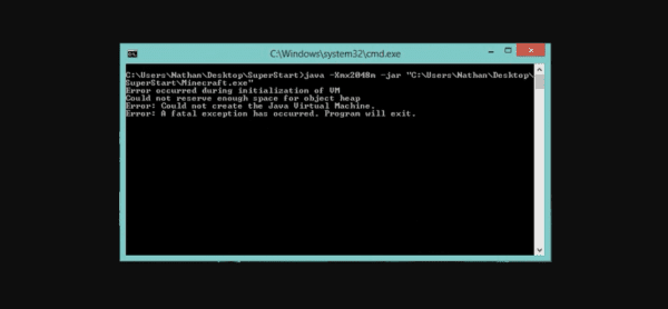 error occurred during initialization of vm