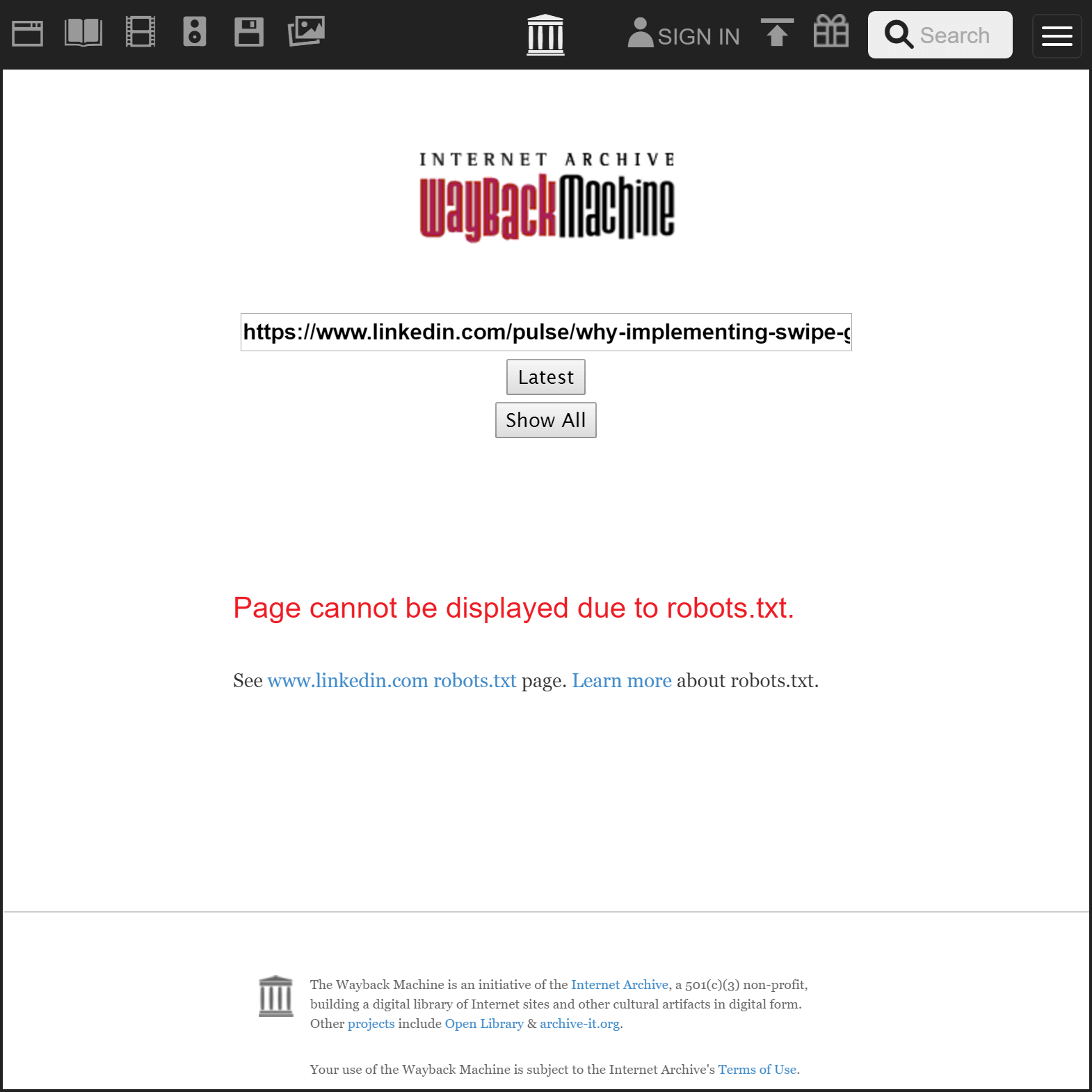 this snapshot cannot be displayed due to an internal error.