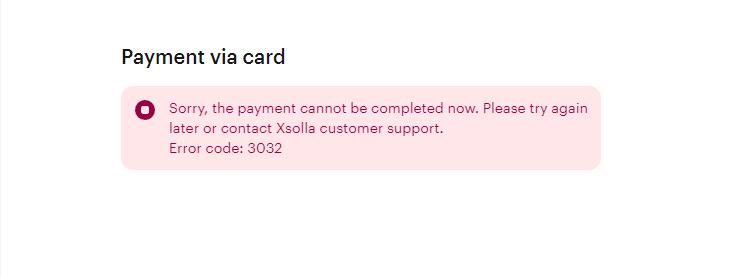 xsolla error 3032
